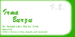 irma burzu business card